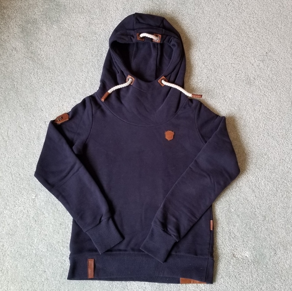 NWOT Naketano Navy Blue Hoodie